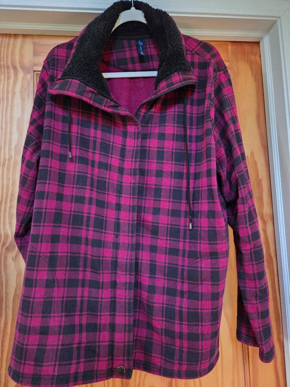 Women's Plus Size 3X Fleece/Flannel Light Zippered Jacket